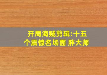 开局海贼剪辑:十五个震惊名场面 胖大师